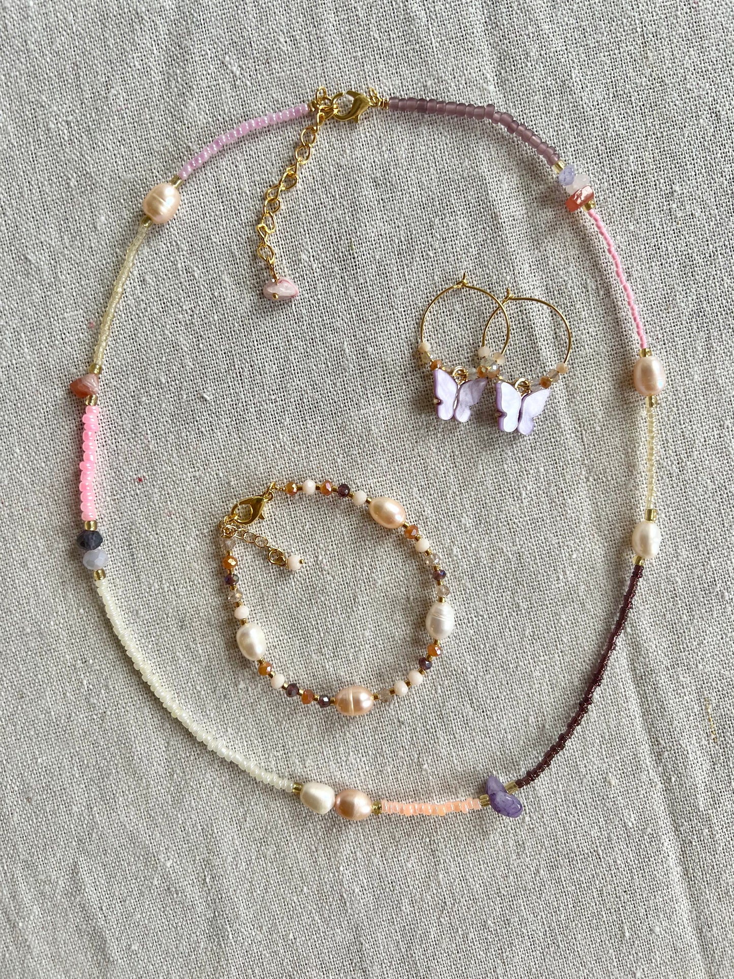Martha Necklace, bracelet and earring set