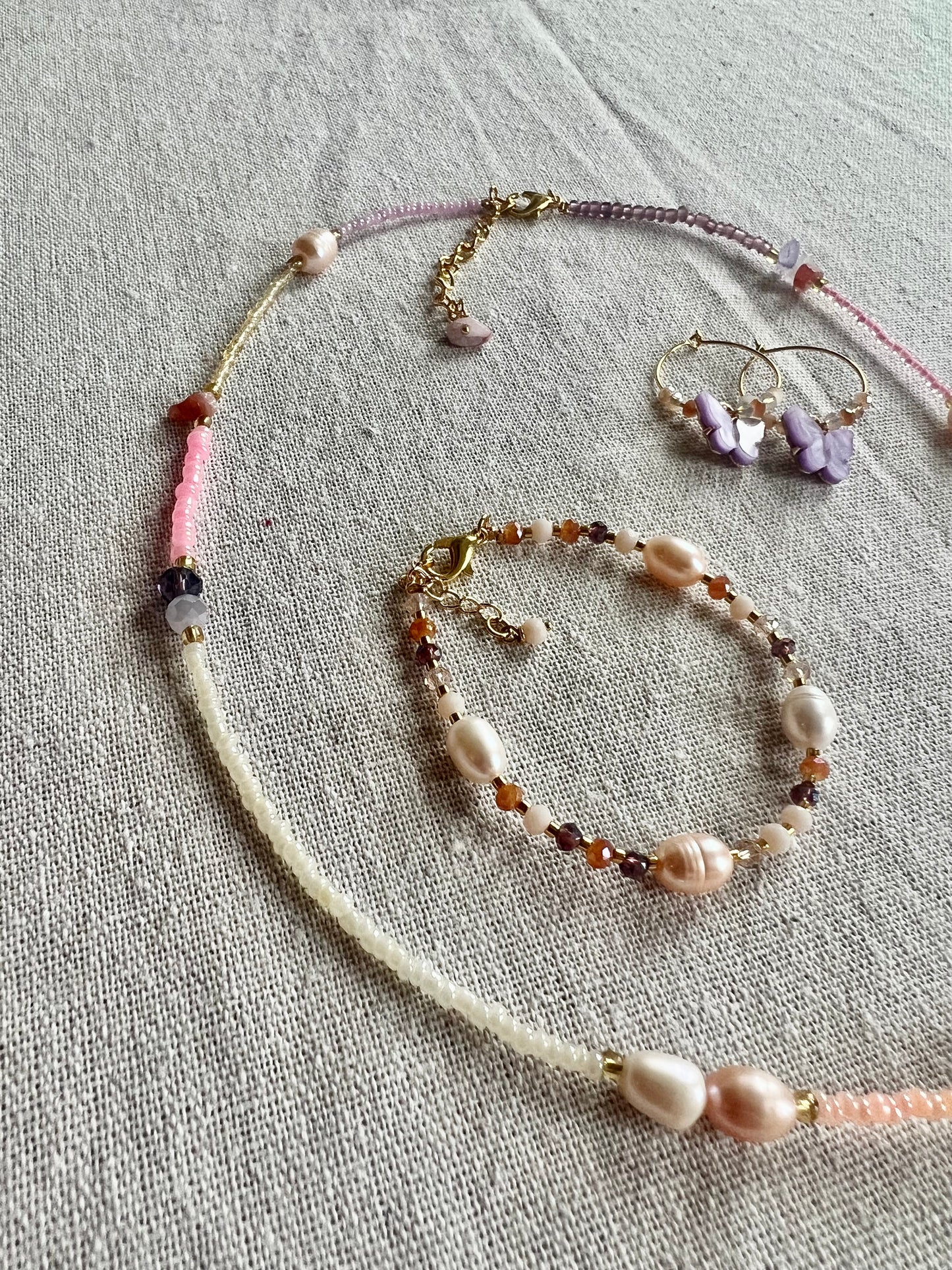 Martha Necklace, bracelet and earring set